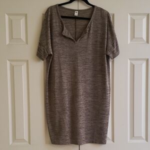 Old Navy Women's Tan & Brown Lightweight Sweater Short Sleeve Tunic Dress  Large